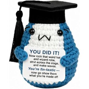 2026 Graduation Gifts for Men Women Her Him, Congrats Grad Gift for College Senior High School Masters Bachelors Degree Graduate Daughter Friend, Small Crochet Shark Desk Decor in Kuwait