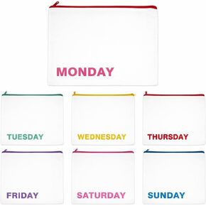 7pcs Packing Cubes for Kids Days of Week Travel Accessories Zippered Storage Bag Set for Travel Daily Outfit Suitcase Organizers (7) in Saudi Arabia