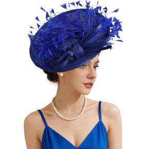 Unpifolov Fascinators Hats Elegant Women Flower Mesh Feathers Wedding Cocktail Bride Headband for Derby Hat Tea Party in Saudi Arabia