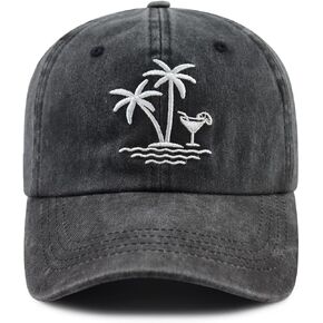 Palm Tree Hat for Men Women, Funny Adjustable Cottom Embroidered Summer Beach Vacation Baseball Cap in Saudi Arabia