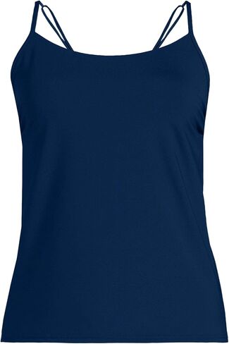 Lands' End Women's Tugless Quickdry قابل للتعديل حزام الظهر تانكيني أعلى 10 أعماق البحار البحرية in Kuwait
