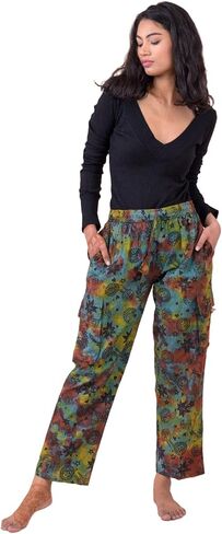 Rhea Party-Camo Pants for Women – Trendy Camouflage Wide Leg Trousers, High Waist Streetwear, Festival & Party Wear Pants in Saudi Arabia