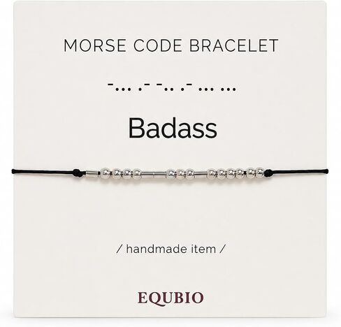 Morse Code Bracelet for Women, Funny Inspirational Jewelry, Handmade Adjustable String Friendship Bracelet, Birthday Mothers Day Graduation Gift for Bestie, Sister, Friend in Saudi Arabia