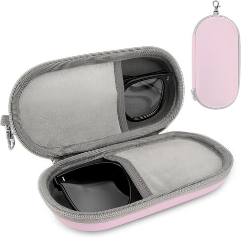 Double Sunglasses Case, Hard Shell Dual Eyeglass Organizer with Metal Hook, Travel Glasses Case for Men Women in Saudi Arabia