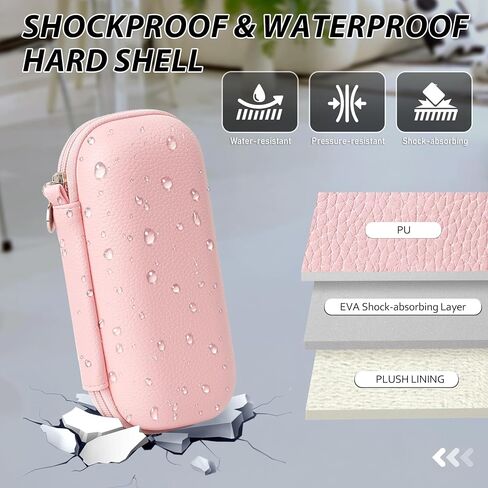 Double Glasses Case for Women Men, Dual Eyeglass Travel Organizer with Wristband in Saudi Arabia