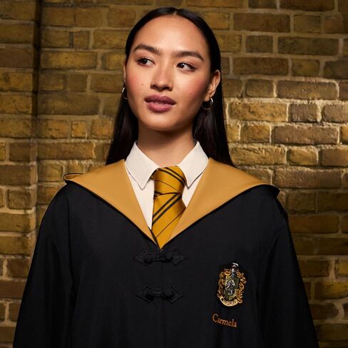 Harry Potter Personalized Hufflepuff Robe - Official Hogwarts House Costume - Embroidered Crest & Wand Pocket - XL-XXL in Saudi Arabia