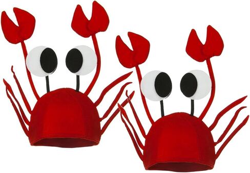 NA1 2 Pieces Crab Hat Costume Fancy Hat Dress Up Theme Party Hat Cap Roleplay Accessories in Saudi Arabia