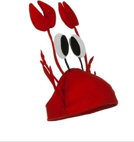 NA1 2 Pieces Crab Hat Costume Fancy Hat Dress Up Theme Party Hat Cap Roleplay Accessories in Saudi Arabia