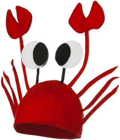 NA1 2 Pieces Crab Hat Costume Fancy Hat Dress Up Theme Party Hat Cap Roleplay Accessories in Saudi Arabia