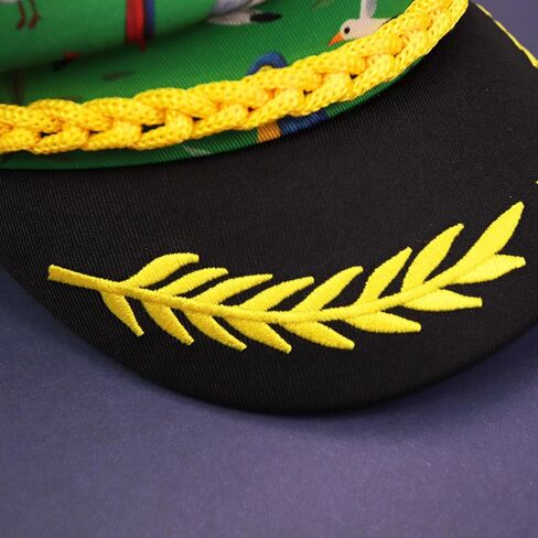 Needzo Tropical Sailor Captain Hat, Seagull and Parrot Details, Festive Boat Party Costume for Men and Women, Adjustable in Kuwait