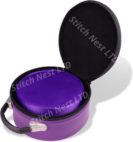 Masonic Royal & Select Masters Crown Cap & Case Set – Purple Velvet Council Cap – Protective Faux Leather Carrying Case Included (Adjustable to Fit for All Head Sizes) in Kuwait