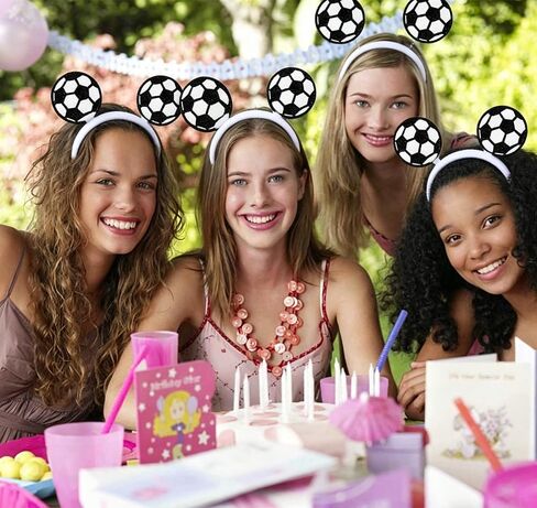 World Cup Soccer Headband Women,4 Pack Football Hair Accessories Hairband Earrings Face Stickers for Game Match Day in Saudi Arabia