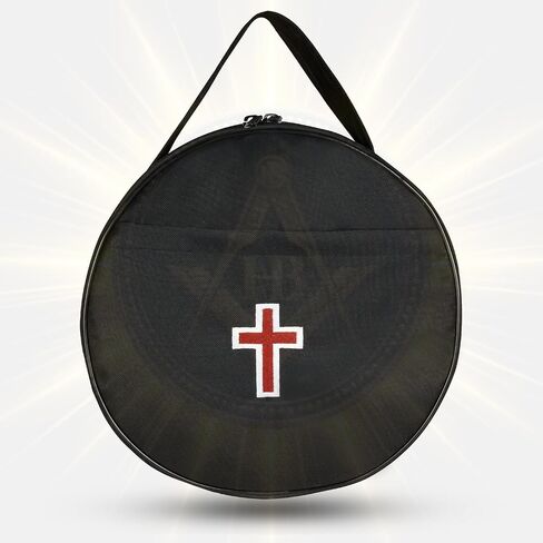 Masonic Knight Templar Hand Embroidered Cap with Carry Case – Premium Officer Headwear with Red Cross Emblem – Sizes S to XXL in Saudi Arabia