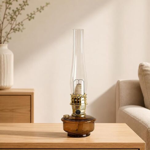 2 5/8 Inch × 12.5 Inch Oil Lamps Chimney Replacement Clear Glass Heelless Chimney Designed to Fit Aladdin Style Burners and Galleries in Kuwait