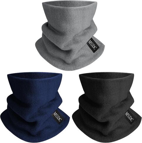 MSDC Neck Gaiters for Men 3 Pack,Neck Warmer Scarf Women Face Mask Covering for Cold Weather in Saudi Arabia