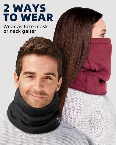 MSDC Neck Gaiters for Men 3 Pack,Neck Warmer Scarf Women Face Mask Covering for Cold Weather in Saudi Arabia