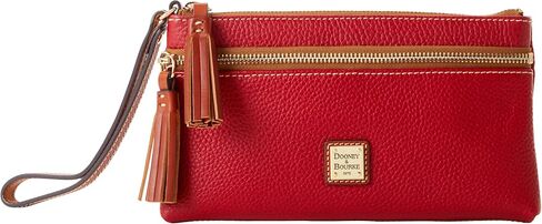 حقيبة يد Dooney & Bourke، محفظة معصم بسحاب مزدوج من Pebble Grain in Kuwait