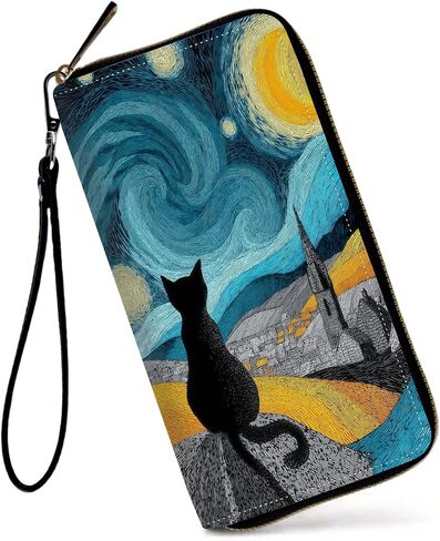 Wristlet Wallets for Women,Large Capacity RFID Blocking Leather Zip Around Travel Wallet Phone Purse Clutch Bag in Kuwait