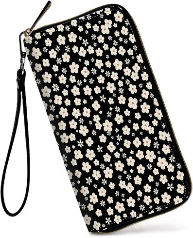 Wristlet Wallets for Women,Large Capacity RFID Blocking Leather Zip Around Travel Wallet Phone Purse Clutch Bag in Kuwait