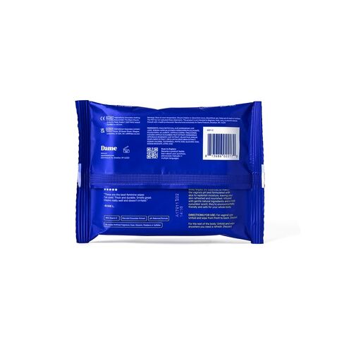 Dame Aloe Body Wipes for Women, pH Balanced Feminine Wipes with Cucumber, Gentle Cleansing for Sensitive Skin, Post Workout, Sweat & Travel, Biodegradable, Vegan & Cruelty Free, 12 Count (2 Pack) in Saudi Arabia