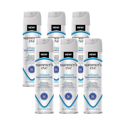 Summer’s Eve Ultimate Odor Protection Feminine Cleansing Wipes, Daily Intimate Cloths, with Boric Acid Complex, pH Balanced, Removes Odor, 32 Count (Pack of 6) in Kuwait