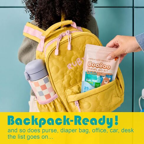 EVERLIT CARE Bulk Mini First Aid Kit 10 Pack | Individual Travel Pouches with 25 Sterile Wound Care Essentials | for School, Classroom, Day-Care, Backpack, Sports, Car, Diaper Bag, Party Favors in Kuwait