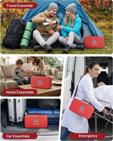 500 Pcs First Aid Kit for Travel/Camping/Businesses/Home/Car, Waterproof Emergency Kit for Hiking, Sports, Truck, Office, Vehicle & Outdoor Emergency Supplies, Well-Organized Home Travel Essentials in Saudi Arabia