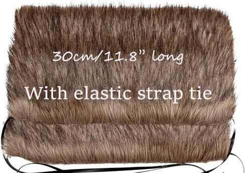 Viking Costume for Adults Furry Leg Warmers Wrap Faux Fur Medieval Fuzzy Leg Gaiters Boot Covers Warrior Shin Guards Cosplay Accessory in Saudi Arabia