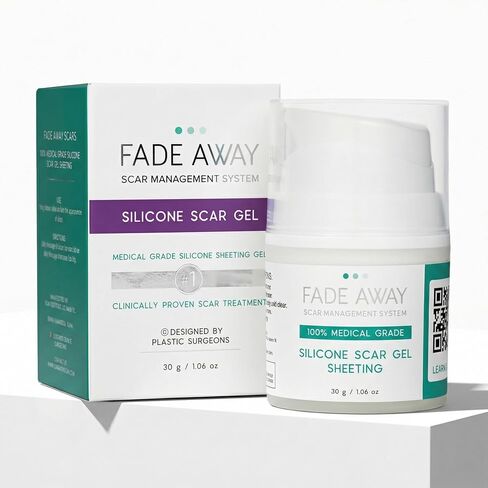 Fade Away Silicone Scar Gel | Designed by Plastic Surgeons | 100% Medical Grade | C-Section, Surgical, Cosmetic & Hypertrophic Scars | Clinically Proven | Fast-Dry Formula | 30g in Saudi Arabia