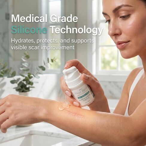 Fade Away Silicone Scar Gel | Designed by Plastic Surgeons | 100% Medical Grade | C-Section, Surgical, Cosmetic & Hypertrophic Scars | Clinically Proven | Fast-Dry Formula | 30g in Saudi Arabia