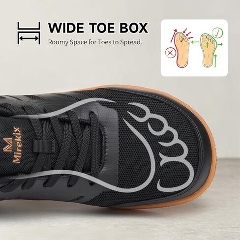 Men's Steel Toe Shoes Wide Toe Box Barefoot Style Non Slip Puncture Proof Safety Footwear for Warehouse Construction Industrial Work Lightweight Breathable Comfortable in Kuwait
