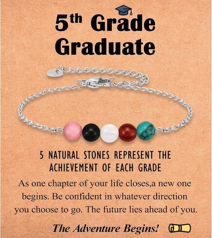 Leyung 5th 6th 8th Grade Graduation Gifts for Girls Her, Class of 2026 Inspirational Beaded Graduation Bracelets for Daughter Granddaughter Niece Sister in Saudi Arabia