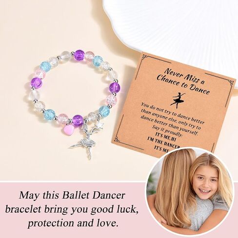 Dance Recital Gifts for Girls, Ballet Dancer Bracelet Jewelry, Ballerina Gifts for Little Girls Daughter Granddaughter Niece Sister Friends Dance Lover Team in Saudi Arabia