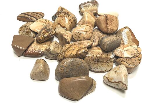 Tumbled Picture Jasper - Large 1" Stones in Velvet Bag (1 Pound) in Kuwait
