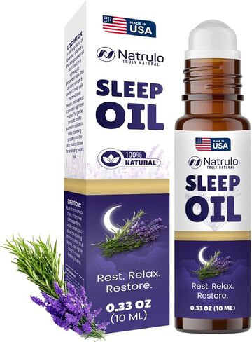 Sleep Oil Roll On – Lavender Essential Oil Roll On for Relaxation & Calm, Aromatherapy Essential Oil Roller for Night Routine – Natural Sleep Blend with Rosemary & Orange – Travel Friendly Made in USA in Kuwait