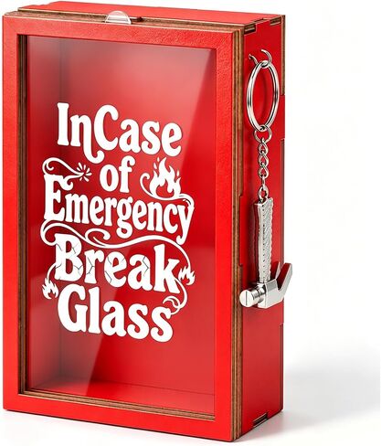 Funny Gag Gifts for Adults - Break in Case of Emergency Box with Hammer, White Elephant Gifts, Novelty Office Desk Decor, Unique Prank Present for Coworker, Creative Money Gift Box in Saudi Arabia