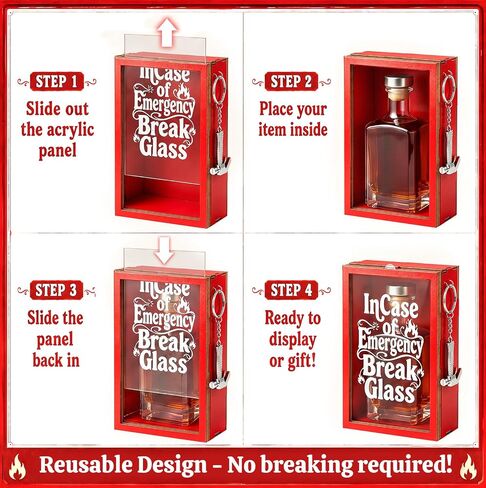 Funny Gag Gifts for Adults - Break in Case of Emergency Box with Hammer, White Elephant Gifts, Novelty Office Desk Decor, Unique Prank Present for Coworker, Creative Money Gift Box in Saudi Arabia