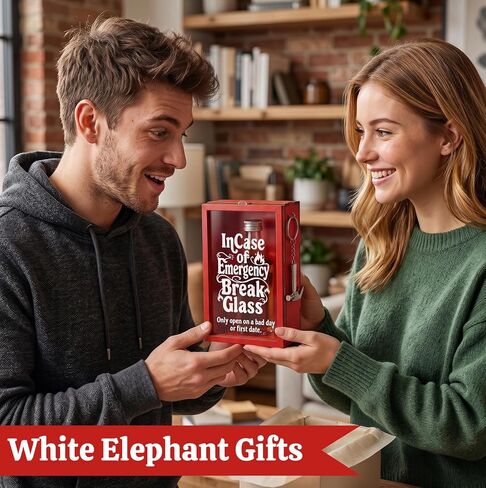 Funny Gag Gifts for Adults - Break in Case of Emergency Box with Hammer, White Elephant Gifts, Novelty Office Desk Decor, Unique Prank Present for Coworker, Creative Money Gift Box in Saudi Arabia