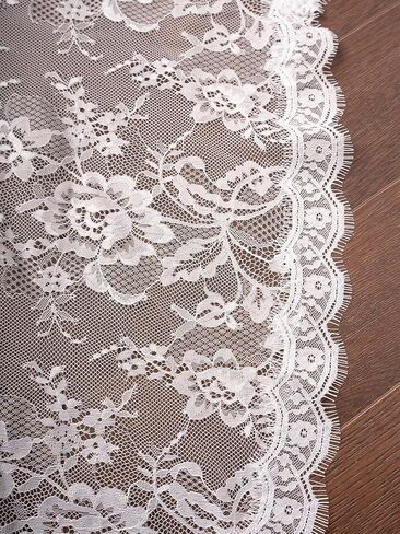 French Lace Fingertip Length Mantila Wedding Bridal Veil with Comb Ivory in Saudi Arabia