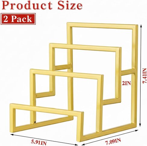 2 Pack Purse Organizer for Closet Display, 3 Layer Gold Purse Stands for Display, Metal Rack Stand for Purse Storage Organizer and Store Boutique Supplies. in Kuwait