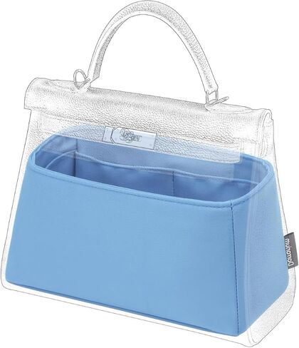 Silk Purse Organizer Insert Fits Hermes Kelly, Luxury Satin Bag Shaper with Divider, Silky Smooth Non-Slip Handbag Organizer for Designer Bags in Saudi Arabia