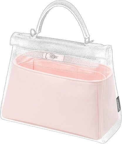 Silk Purse Organizer Insert Fits Hermes Kelly, Luxury Satin Bag Shaper with Divider, Silky Smooth Non-Slip Handbag Organizer for Designer Bags in Kuwait