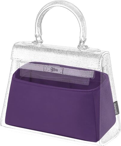 Silk Purse Organizer Insert Fits Hermes Kelly, Luxury Satin Bag Shaper with Divider, Silky Smooth Non-Slip Handbag Organizer for Designer Bags in Kuwait