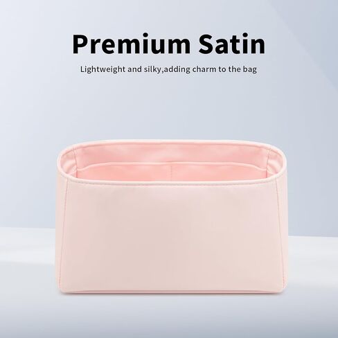Silk Purse Organizer Insert Fits Hermes Kelly, Luxury Satin Bag Shaper with Divider, Silky Smooth Non-Slip Handbag Organizer for Designer Bags in Kuwait