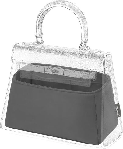 Silk Purse Organizer Insert Fits Hermes Kelly, Luxury Satin Bag Shaper with Divider, Silky Smooth Non-Slip Handbag Organizer for Designer Bags in Kuwait