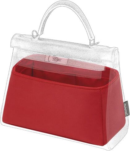 Silk Purse Organizer Insert Fits Hermes Kelly, Luxury Satin Bag Shaper with Divider, Silky Smooth Non-Slip Handbag Organizer for Designer Bags in Kuwait