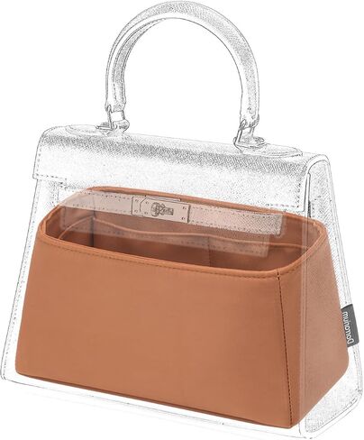 Silk Purse Organizer Insert Fits Hermes Kelly, Luxury Satin Bag Shaper with Divider, Silky Smooth Non-Slip Handbag Organizer for Designer Bags in Kuwait