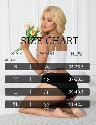 Seamless Underwear for Women Low Rise Hipster Wave Edge Sexy No Show Bikini Panties 5 Pack in Kuwait