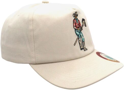 قبعة Sendero Provisions Co. Stick Horse - قبعة Snapback غير منظمة مكونة من 5 ألواح مع تصميم رعاة البقر المطرز على تصميم حصان العصا، نسيج قماش، قناع شبه منحني، مقاس قابل للتعديل، قبعة غربية مرحة في الهواء الطلق in Kuwait
