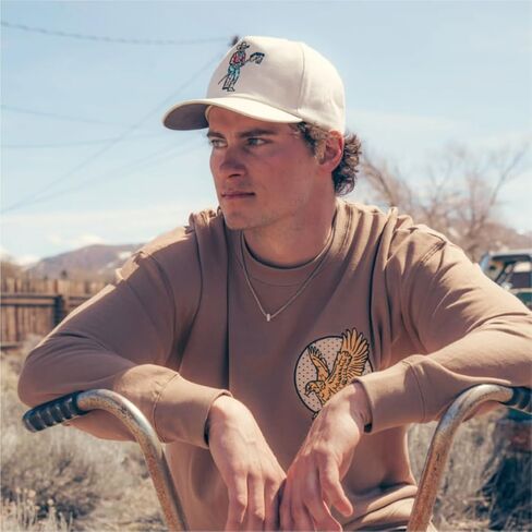 قبعة Sendero Provisions Co. Stick Horse - قبعة Snapback غير منظمة مكونة من 5 ألواح مع تصميم رعاة البقر المطرز على تصميم حصان العصا، نسيج قماش، قناع شبه منحني، مقاس قابل للتعديل، قبعة غربية مرحة في الهواء الطلق in Kuwait